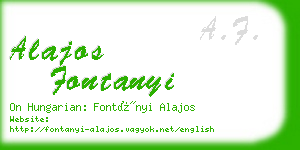 alajos fontanyi business card
